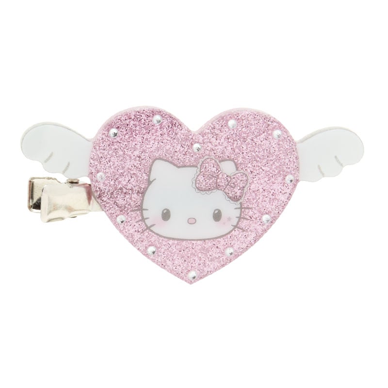 Side view of flat hair clips holding thin hair in place