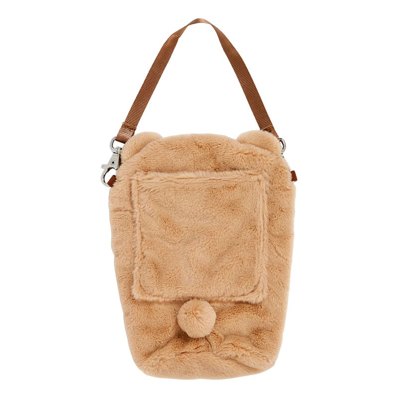 Back view of the teddy bear carrying case with slip pocket for magnetic base.