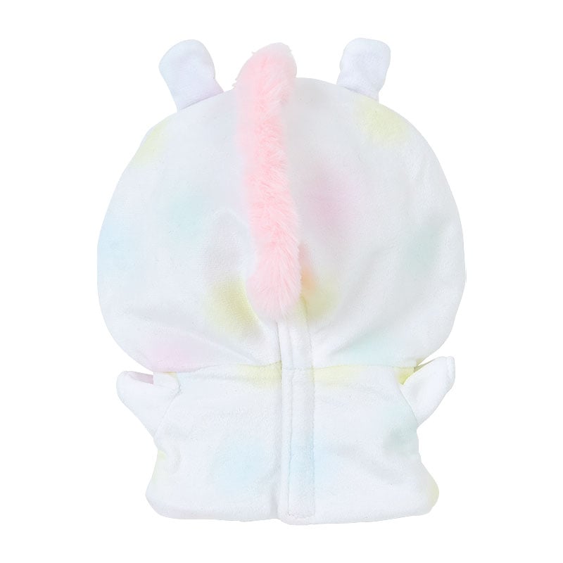 Hello Kitty Pitatto Friends unicorn hoodie close-up, showcasing embroidered details