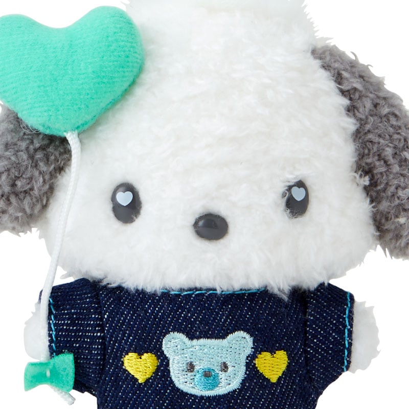 Side view showing denim patch and stitching details
