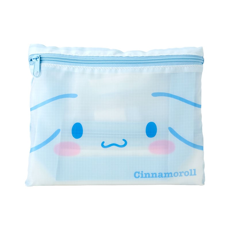 Traveler carrying the lightweight Cinnamoroll bag with adjustable shoulder strap at the airport