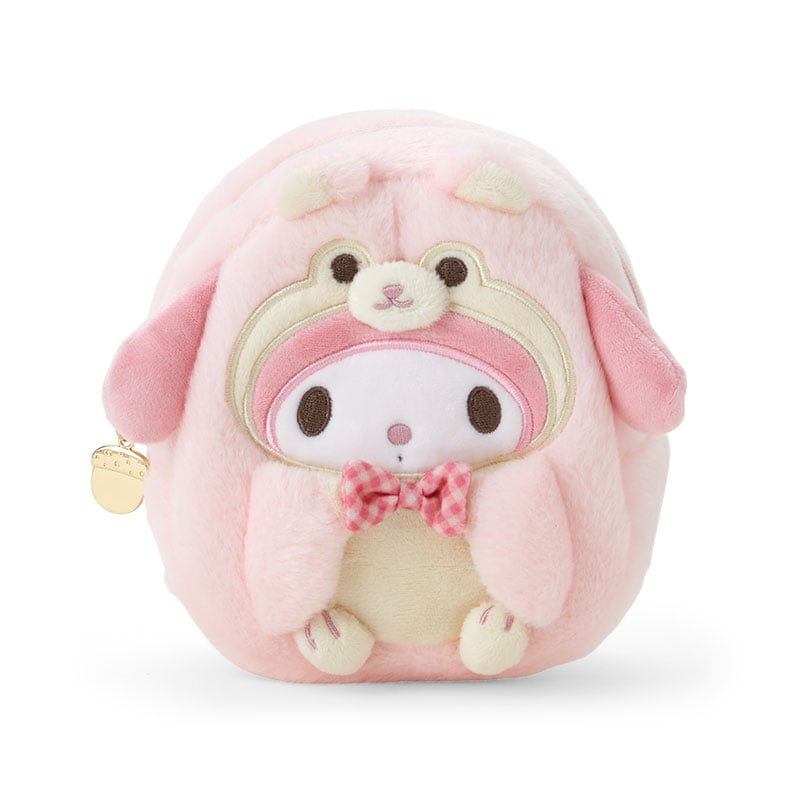 My Melody pouch open, showing internal pocket and autumn-themed details