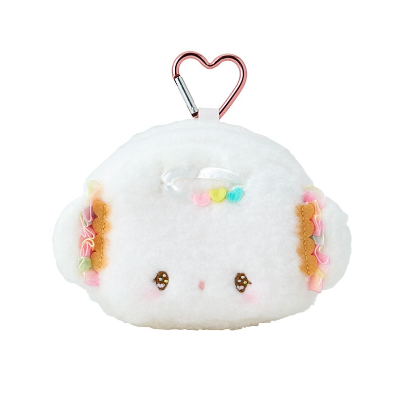 Cogimyun Angel Dance Club pouch held open, showing pink lining and embroidery details