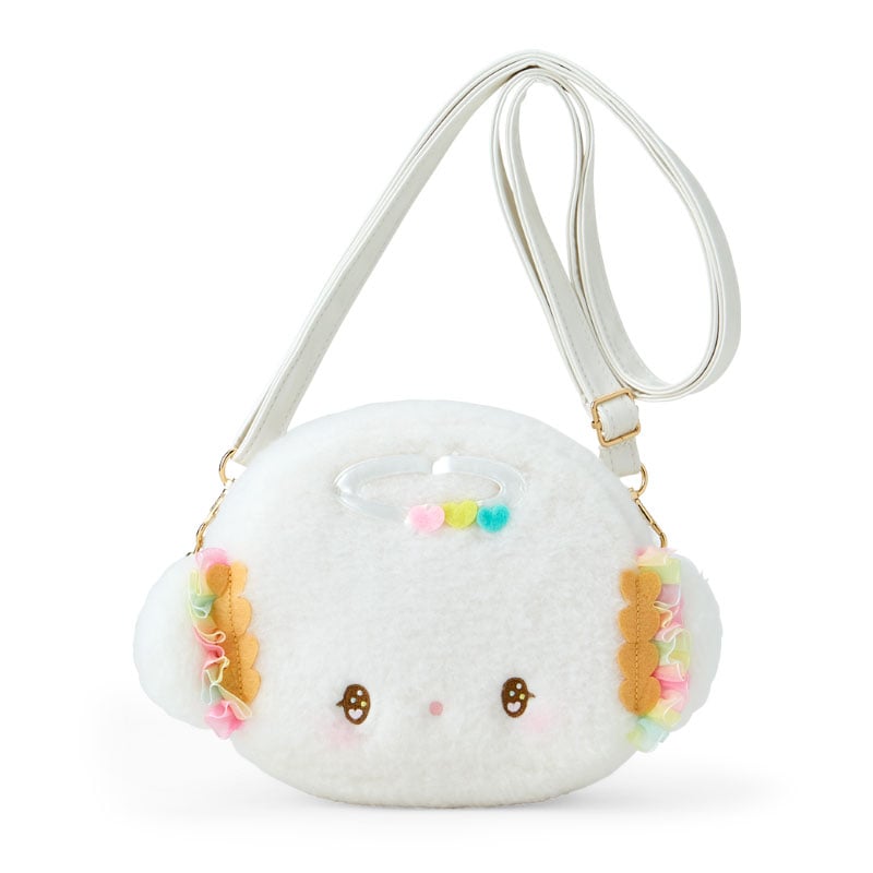 Cogimyun Plush Crossbody Bag front view with embroidered accents
