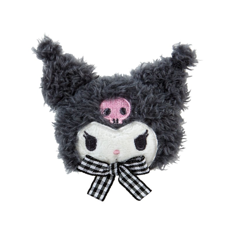 Girl wearing the Kuromi clip in a half-up hairstyle, perfect for casual outfits