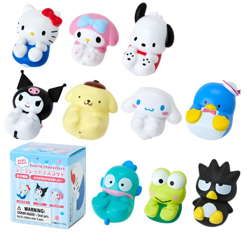 Unboxing a MINISO Sanrio blind box to reveal a roly poly mascot