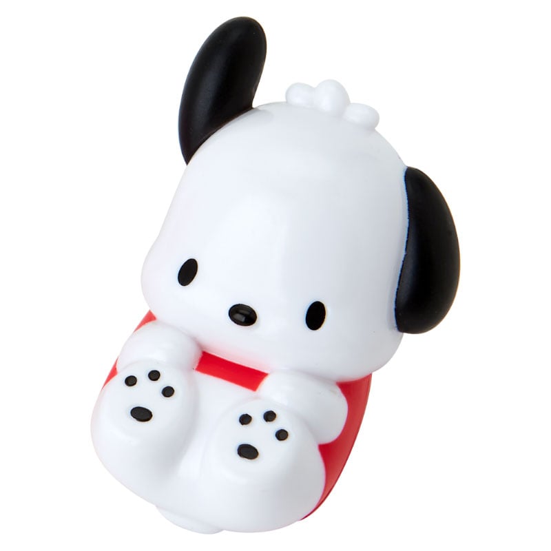 Close-up of a wobbling Sanrio character figurine from the blind box collection