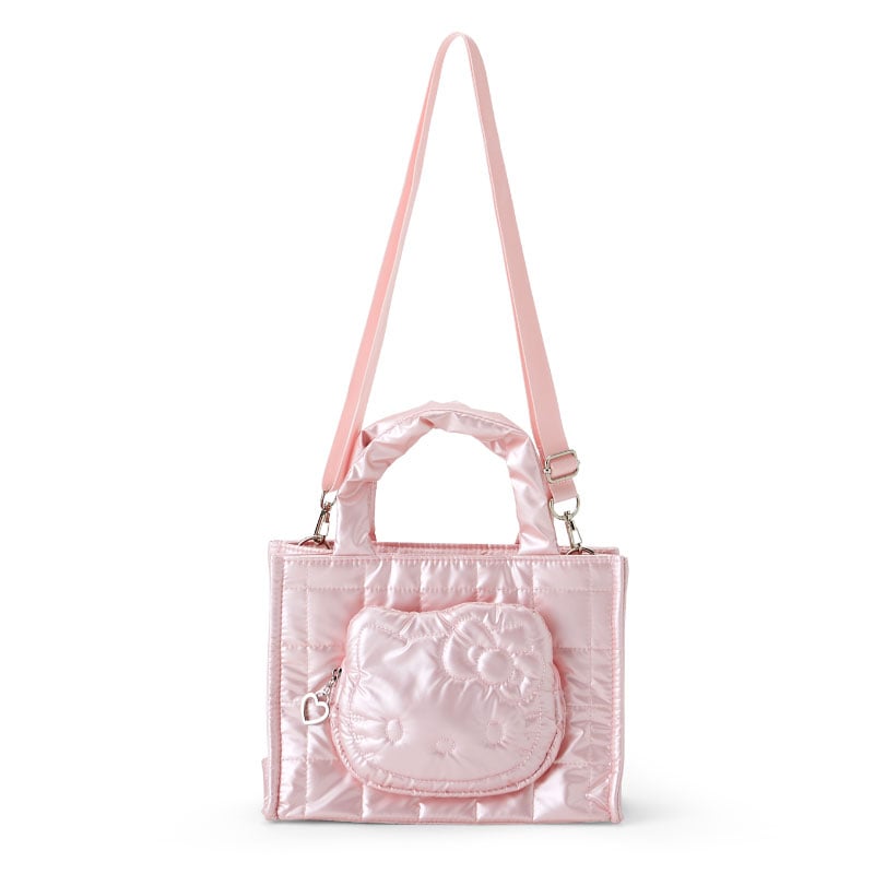 Hello Kitty Winter Mini Tote Bag front view with magnetic snap closure