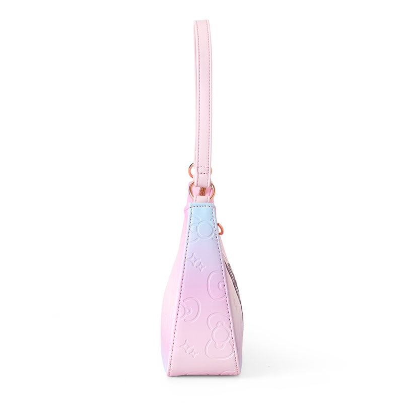 Hello Kitty 50th Anniversary Ribbons Series shoulder bag being worn as a crossbody bag