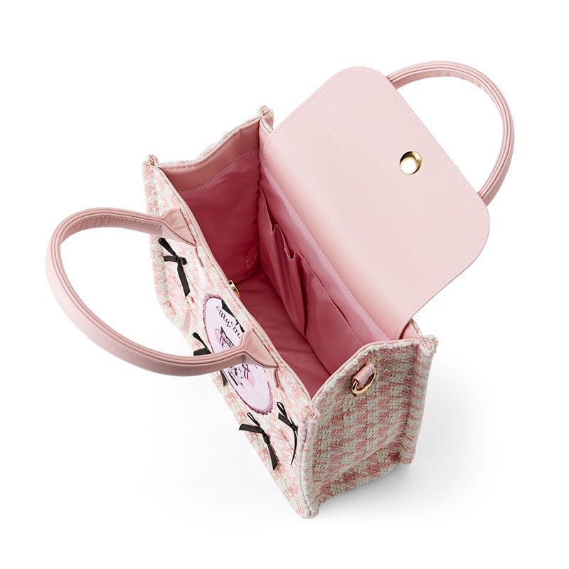 Sanrio My Melody mini handbag with ribbon crown and houndstooth pattern