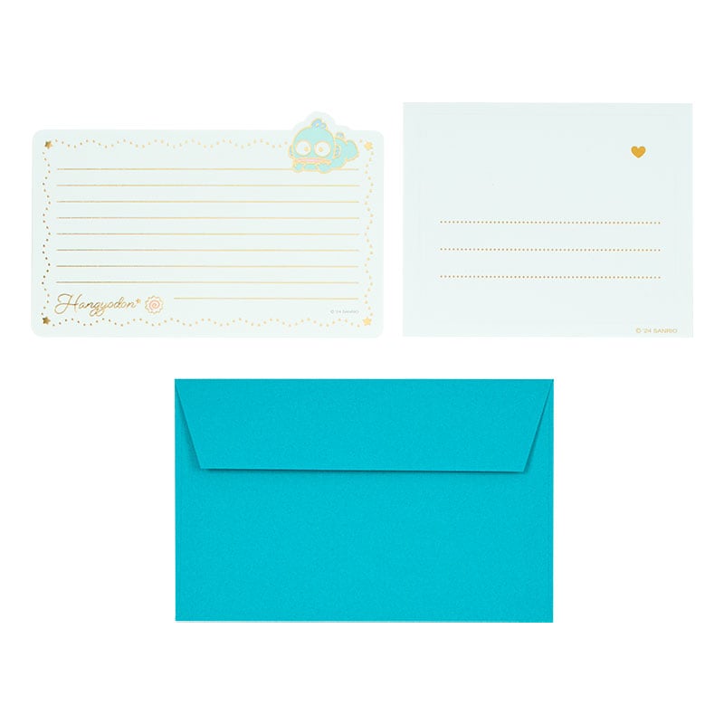 Sanrio stationery set displayed with envelopes and address seals