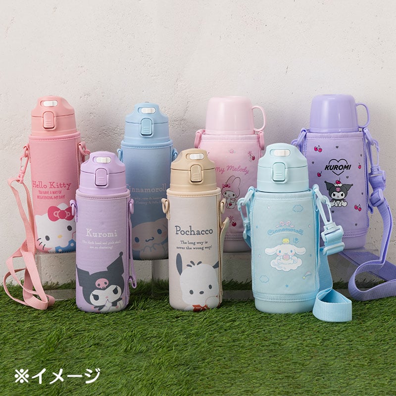 Side angle showing shoulder strap and vacuum insulated tumbler lid