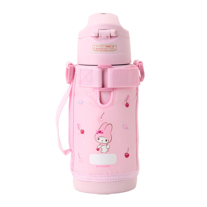 Side angle showing shoulder strap and vacuum insulated tumbler lid