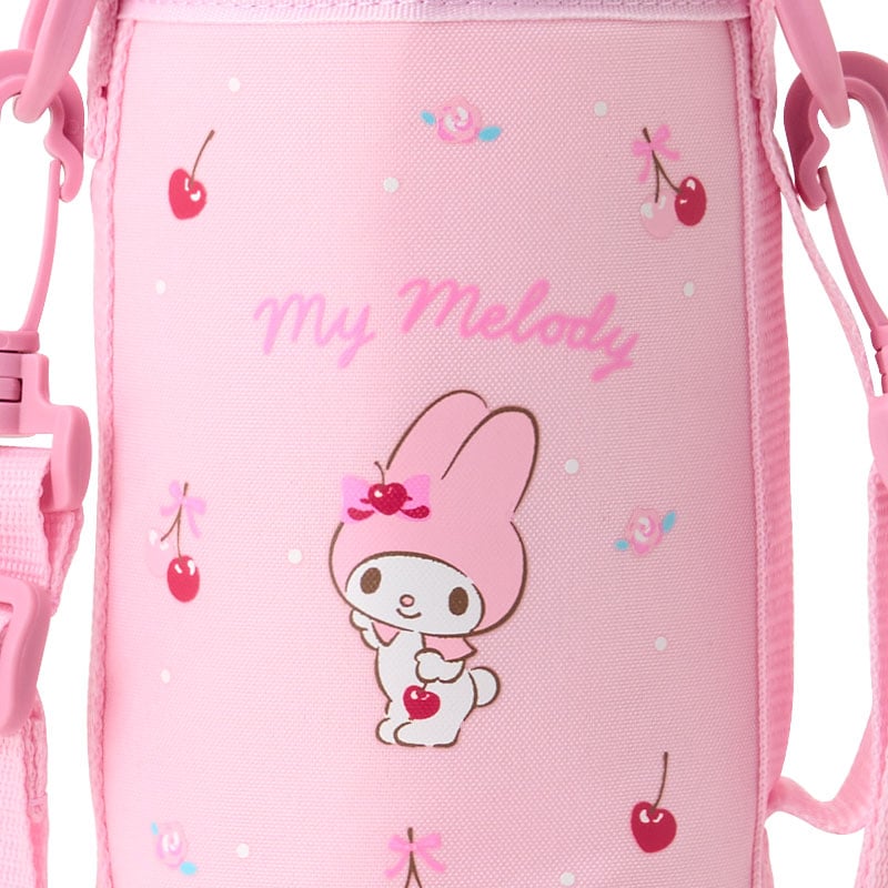 Side angle showing shoulder strap and vacuum insulated tumbler lid