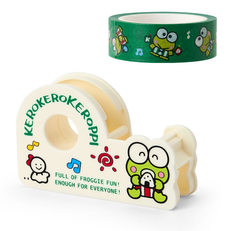 Sanrio washi tape set styled with pastel notebooks and pens for journaling