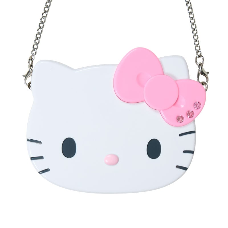 Hello Kitty impressions mirror with rhinestone details.