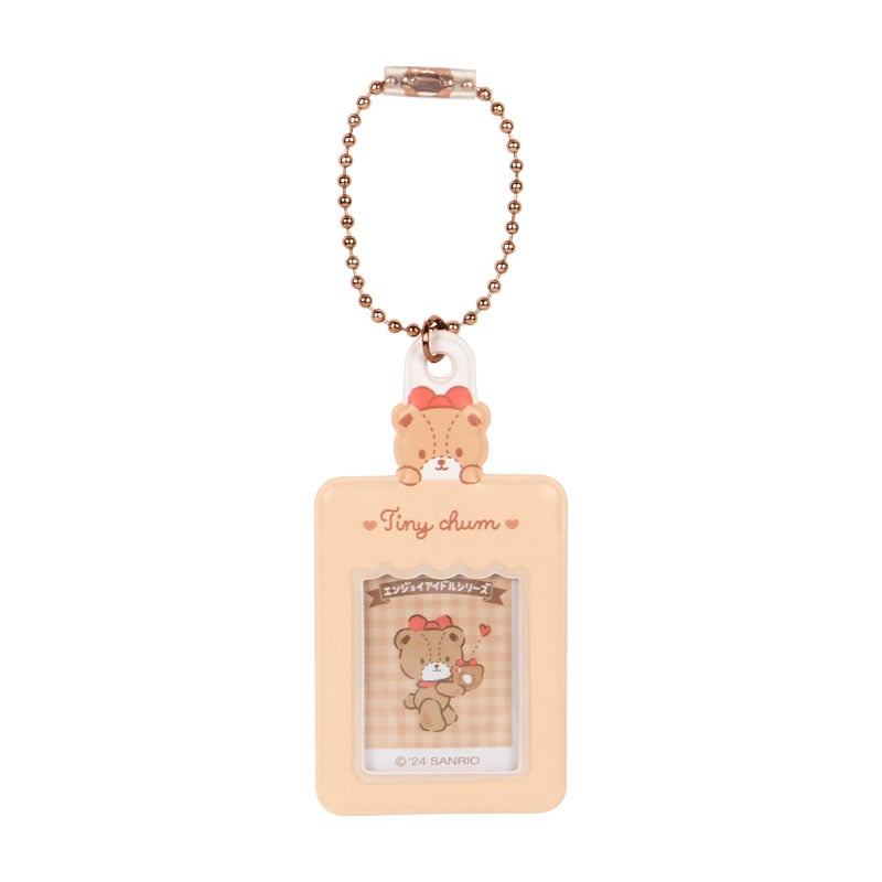 Close-up of Sanrio photo charm unboxed from blind box
