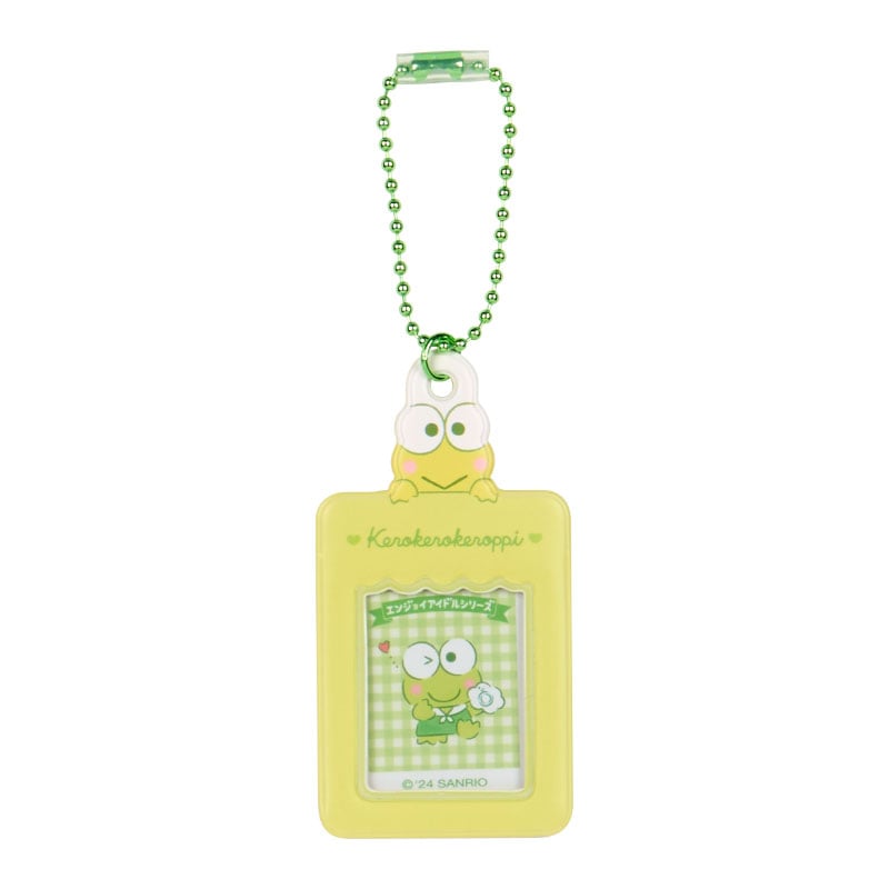 Close-up of Sanrio photo charm unboxed from blind box