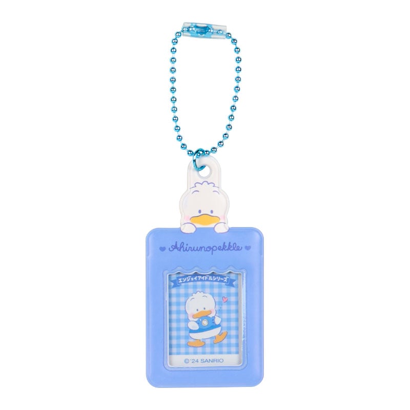Close-up of Sanrio photo charm unboxed from blind box