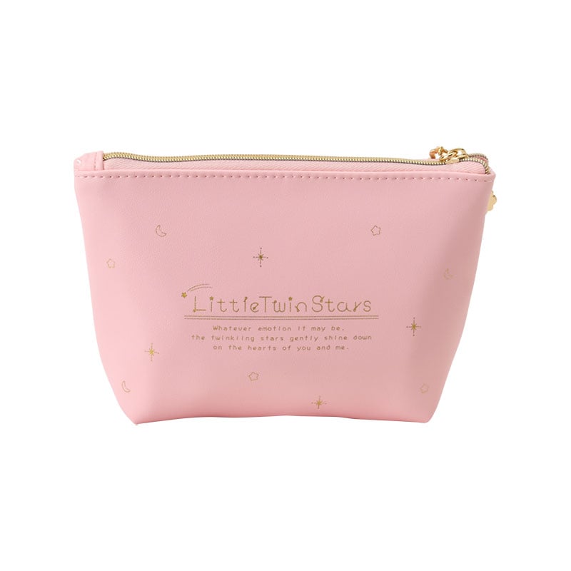 Kiki & Lala mini zipper pouch with pastel frame design, being used as a cute tote bag for small accessories