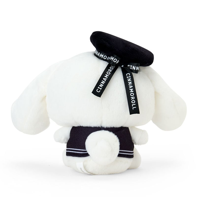 Back view of cinnamoroll plush big, showing fabric texture and stitching close-up