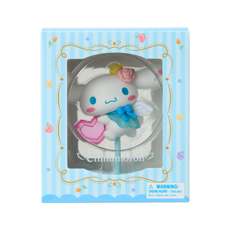 Cinnamoroll plush-inspired mini figurine on a desk display