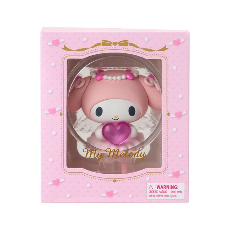 Sanrio My Melody mini figurine displayed on a desk.