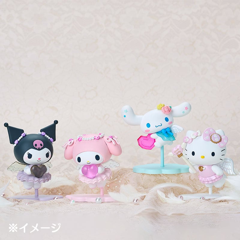 Sanrio My Melody mini figurine displayed on a desk.