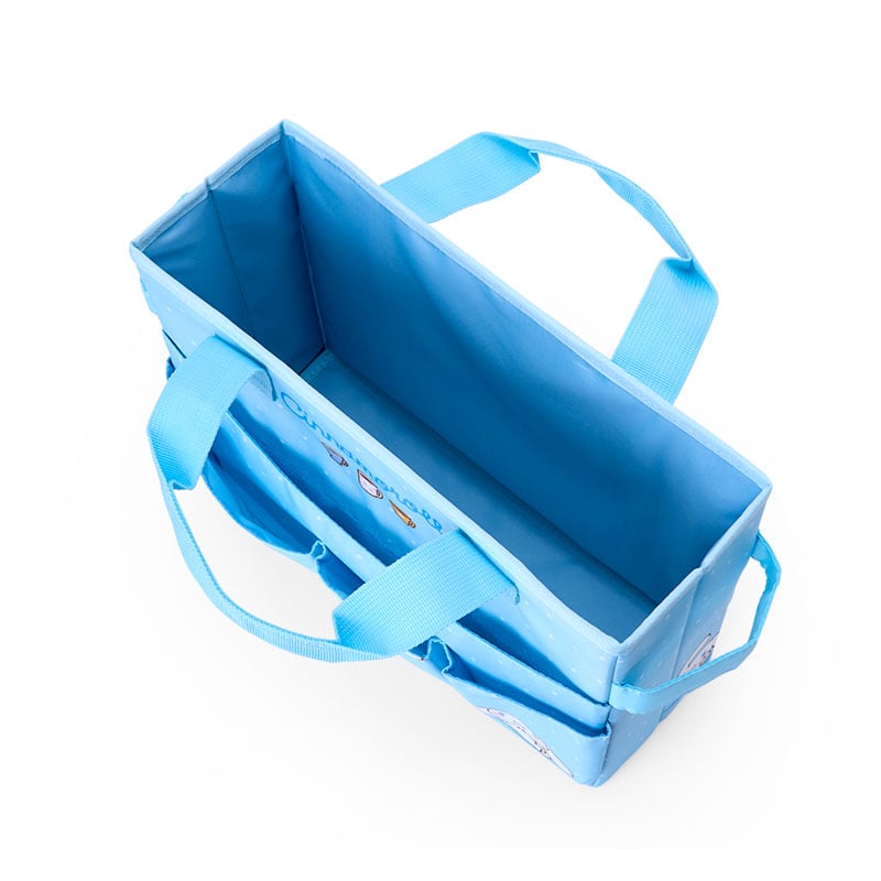 Folded storage box placed inside a drawer for compact storage