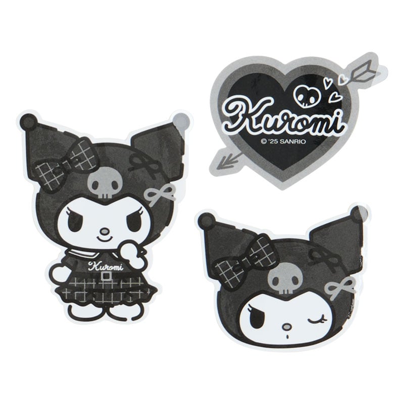 Set of Sanrio accessories including smartphone charms and keychains with silver accents