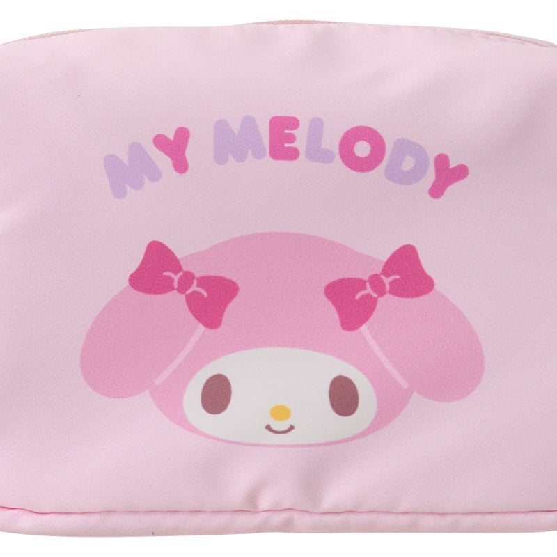 My Melody clear mini zipper pouch with Sanrio Character design, front view