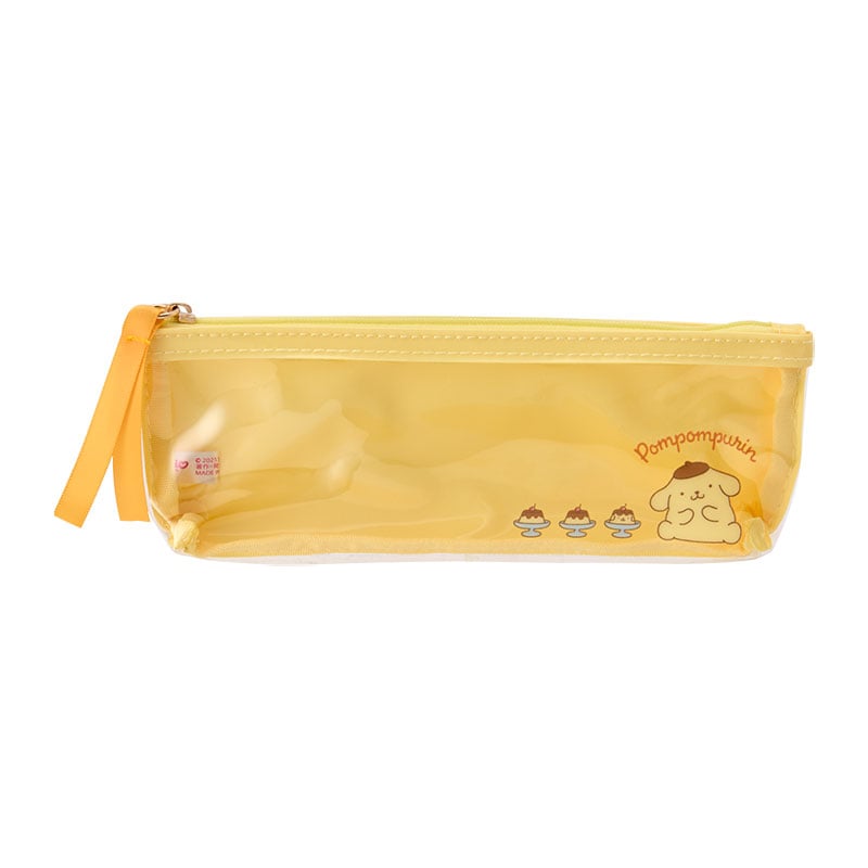 Front view of Pompompurin pencil case pouch showcasing character design.