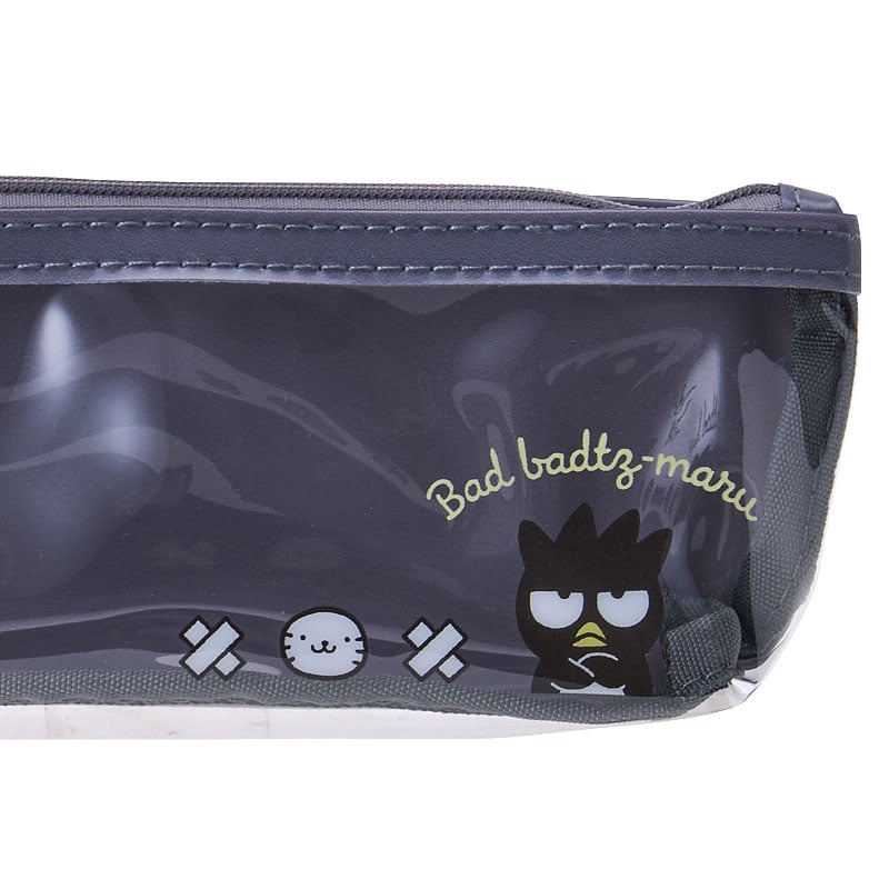 Open view of the slim pencil case pouch with pens and pencils inside