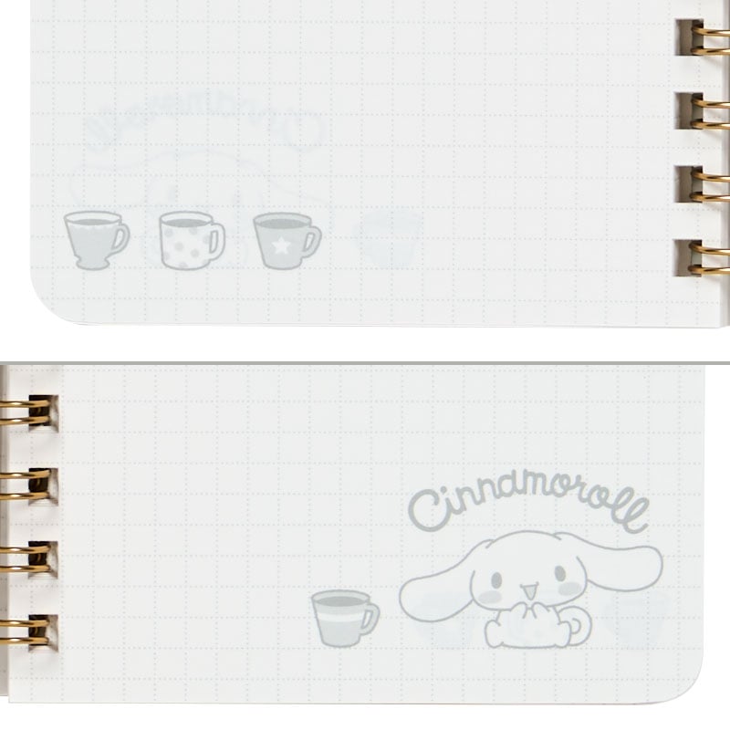 A close-up of the notebooks 4mm ruled lines and double spiral backing.