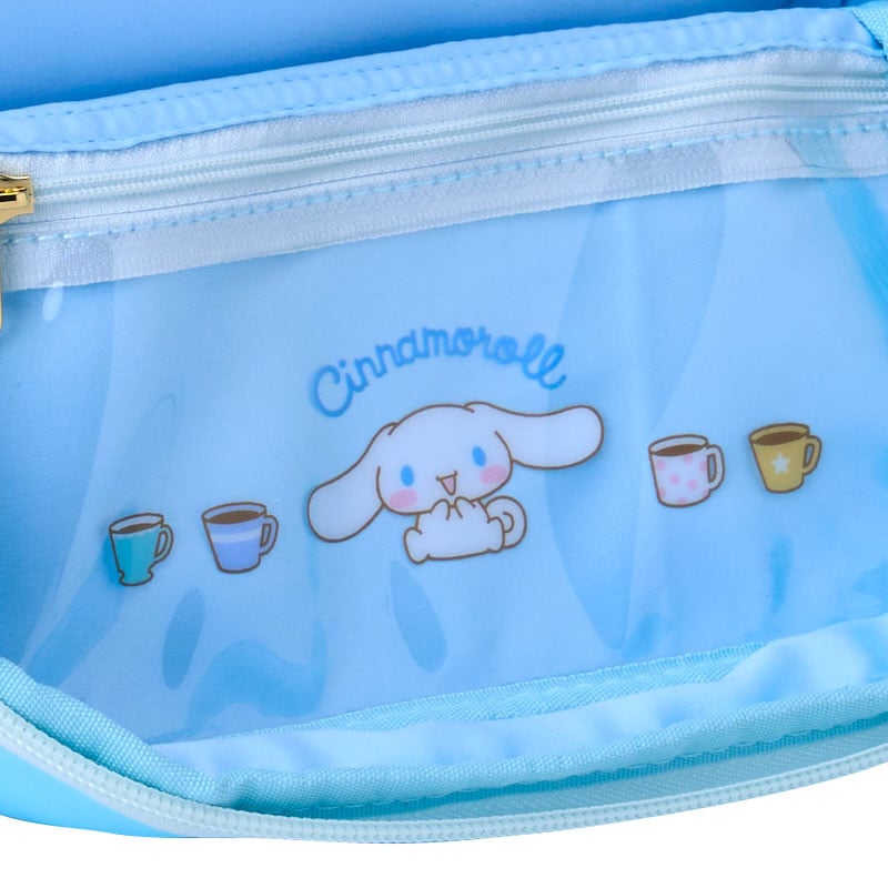 Front view of the cute stationery pouch with Sanrio character design on zipper pocket