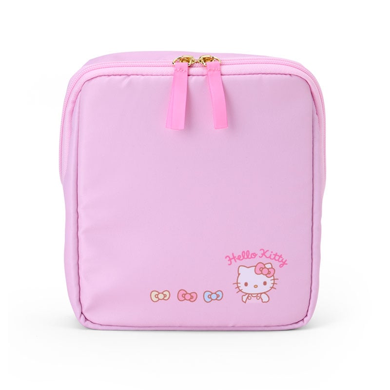 Hello Kitty pencil case pouch open, showing compartments