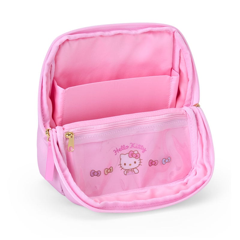 Close-up of the double zipper closure on the stationery organizer