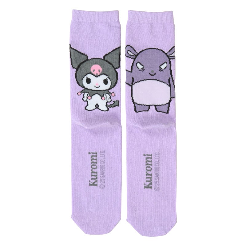 Close-up of Sanrio character embroidery on sock heel