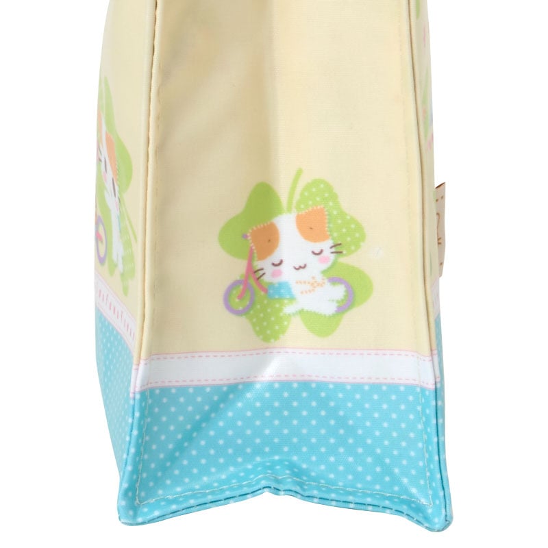 Front view of the Masyumaro mini tote bag with cat characters.