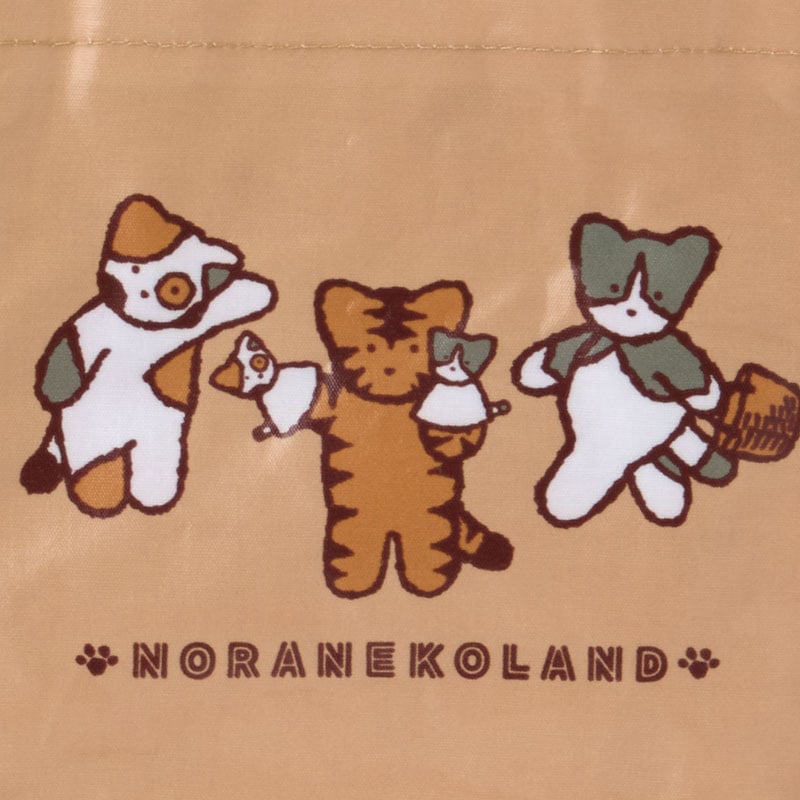 Sanrio mini tote bag with Noranekoland character, side view