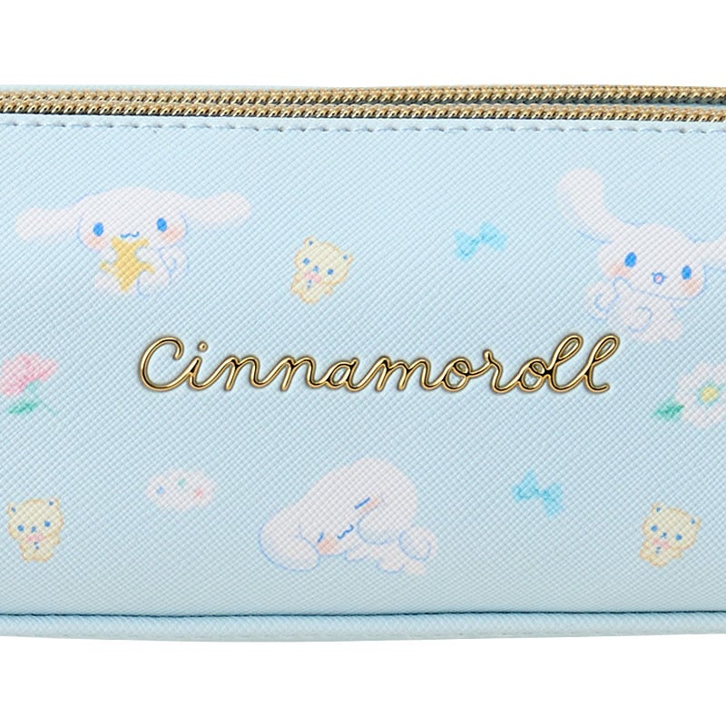 Back of cute pencil case with Sanrio character and sweet message design