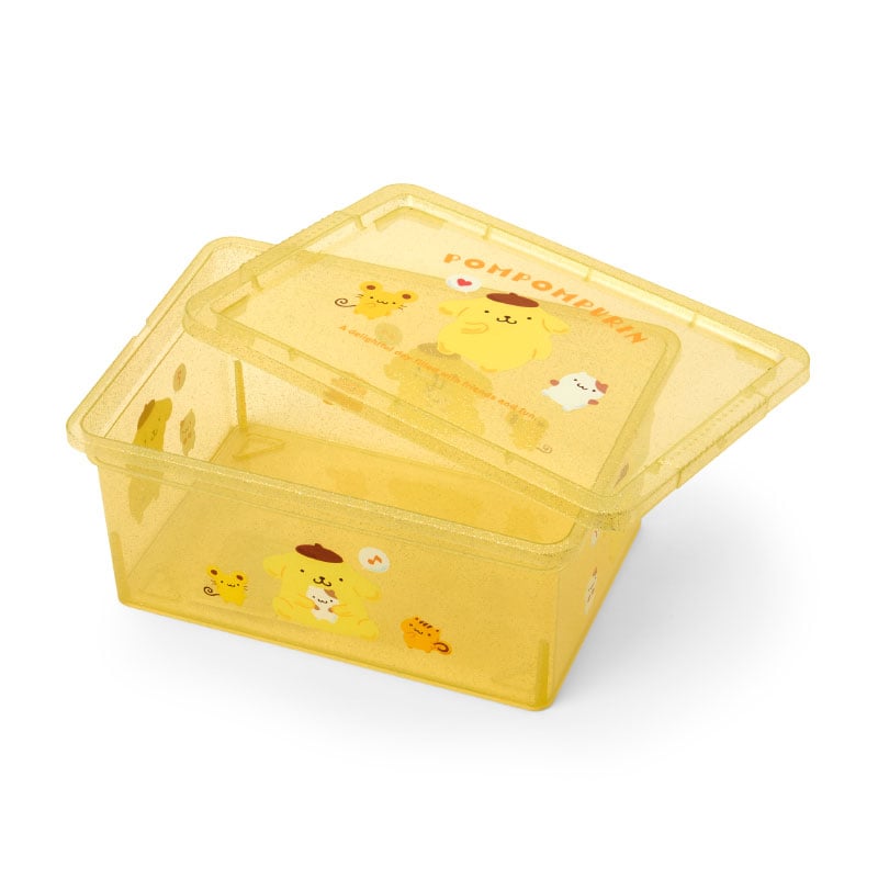Stacked clear plastic bins with lids, ideal for organizing toys or stationery