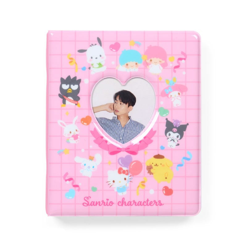 Open Sanrio photo album showing clear pages for scrapbooking and memory preservation