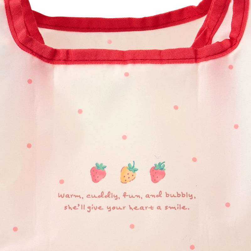 Front view of Hello Kitty foldable lunch bag with insulated lining