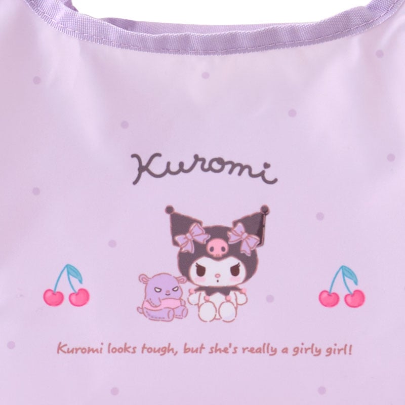 Kuromi character design on the front and back of the lunch tote