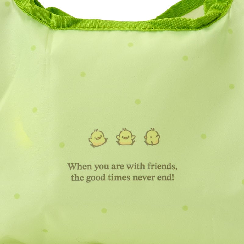 Front view of Pochacco lunch tote featuring playful character print