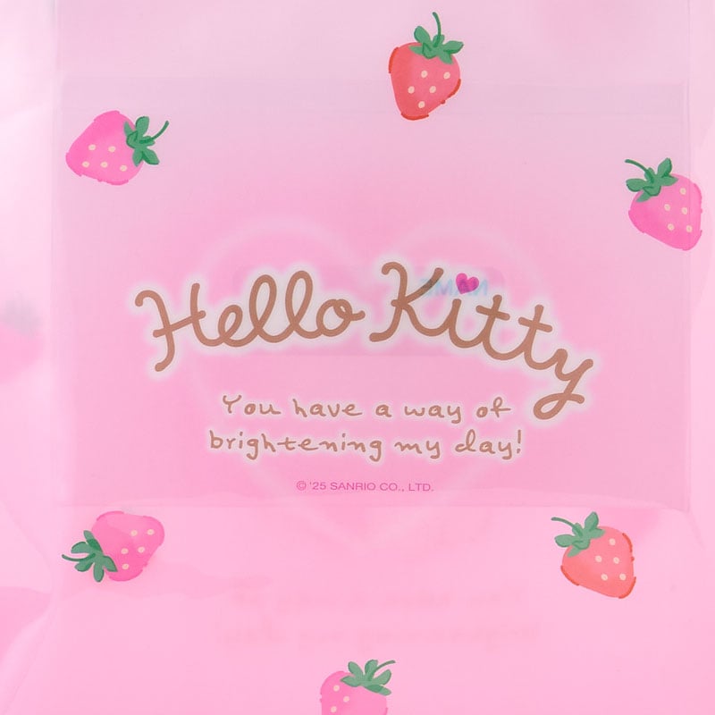 Hello Kitty tote bag being used as a market tote, showcasing its functionality.