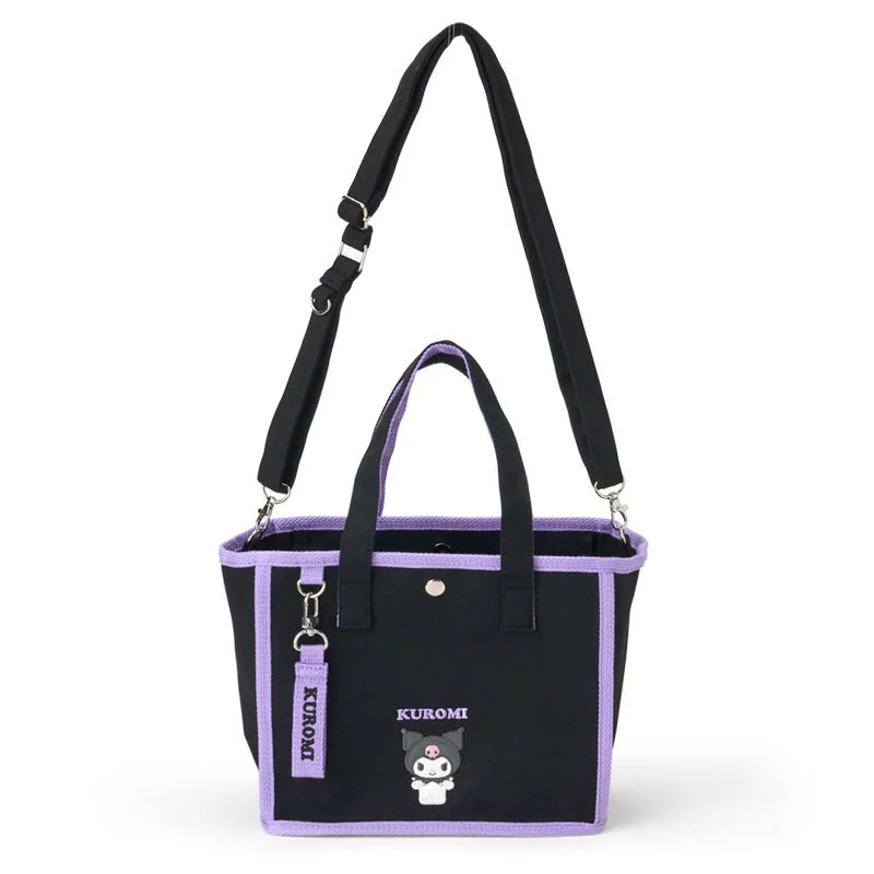 Kuromi Mini Tote Bag close-up showing embroidered details and material