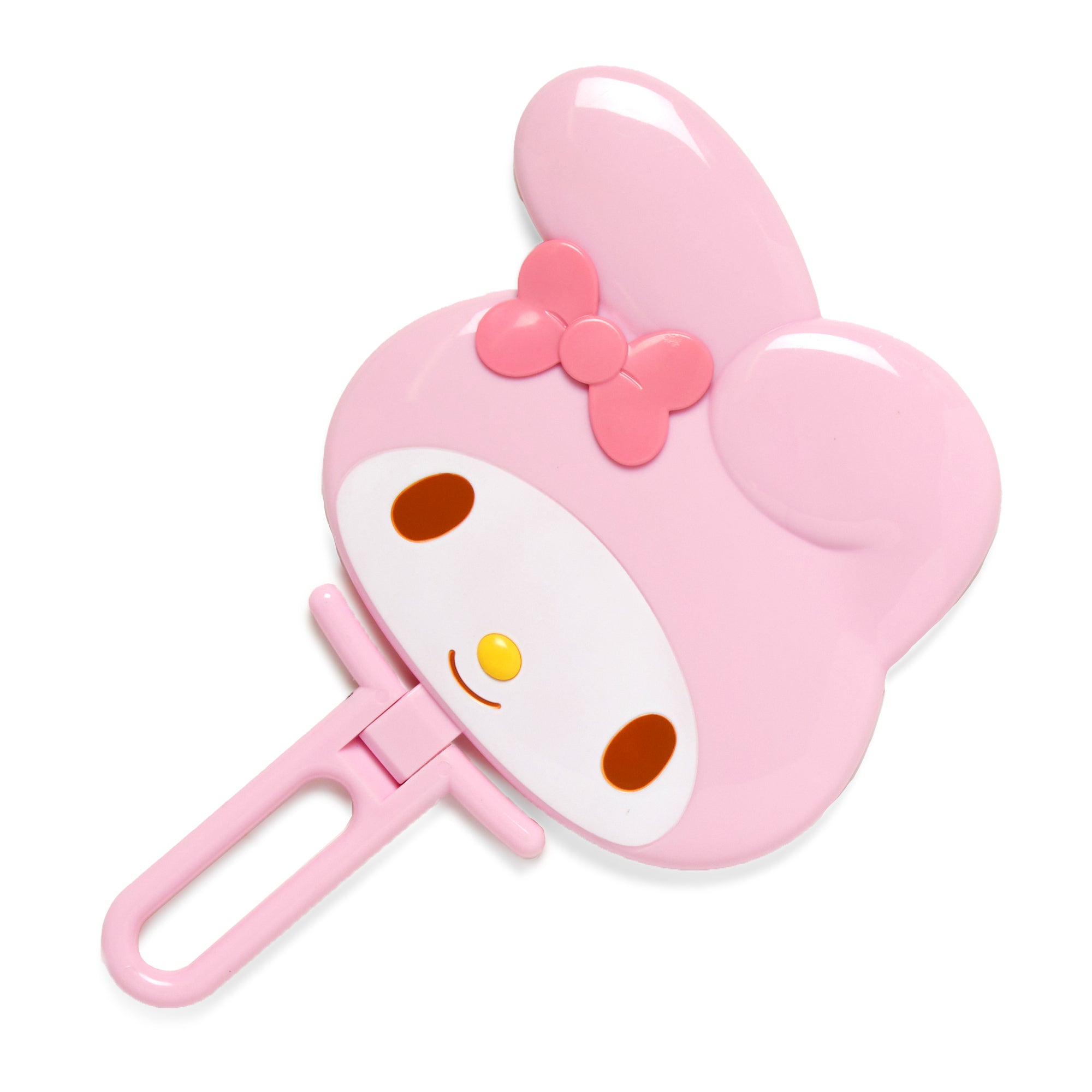 Close-up of My Melody folding vanity mirror showing the character design