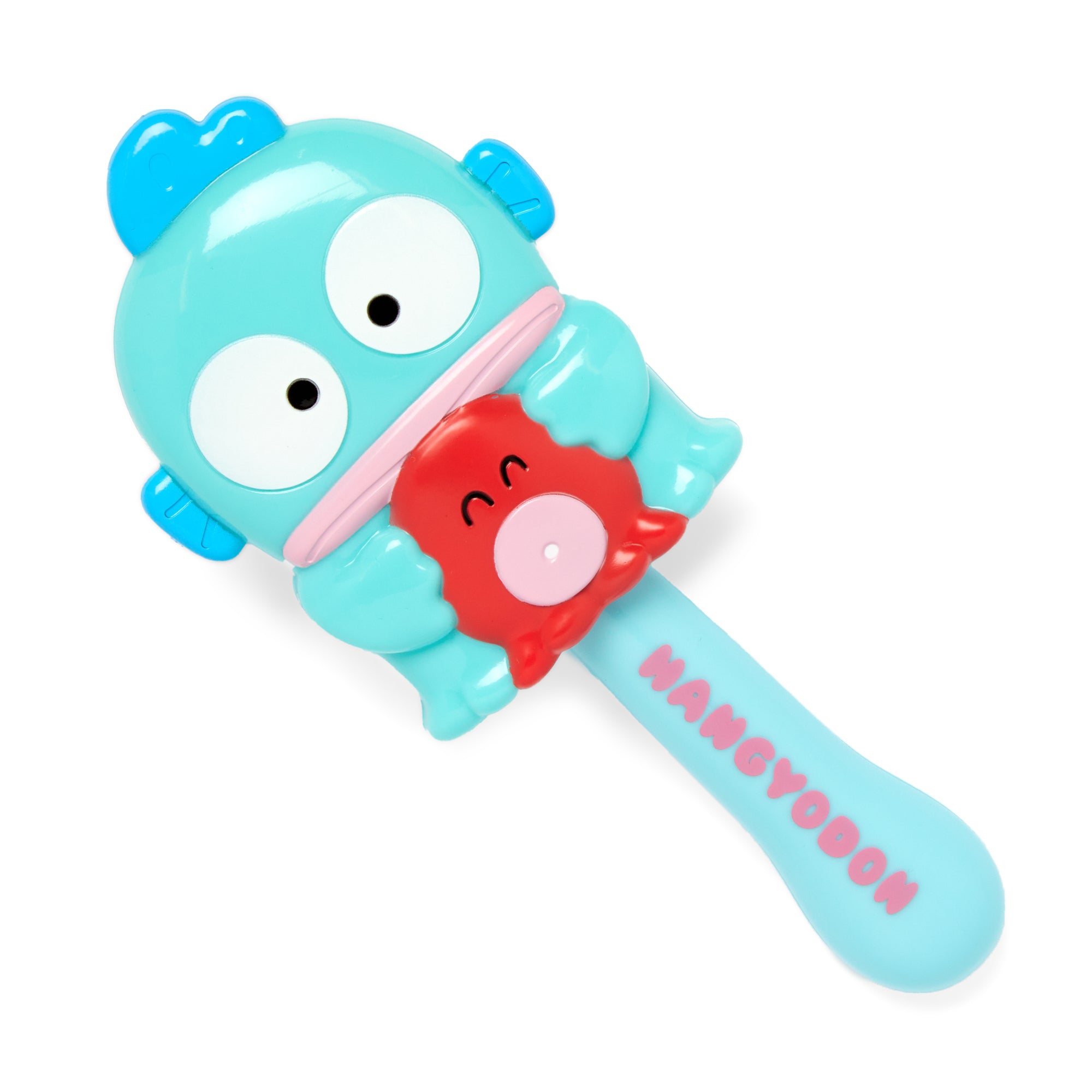 Hangyodon die-cut hair brush with signature handle for travel styling